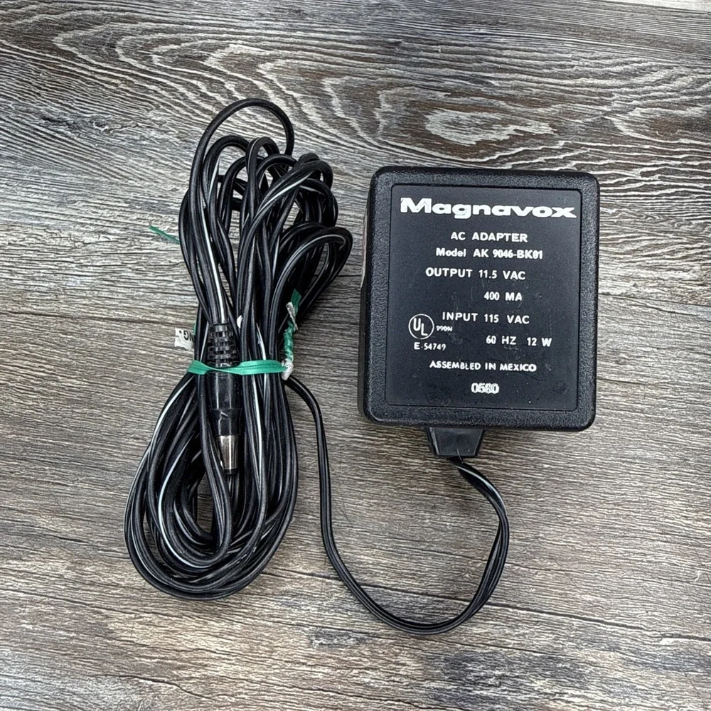 Vintage Magnavox Odyssey² AC Power Adapter AK9046-BK01 Tested Working OEM